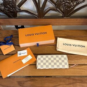 Louis Vuitton Clemence wallet Damier Azur